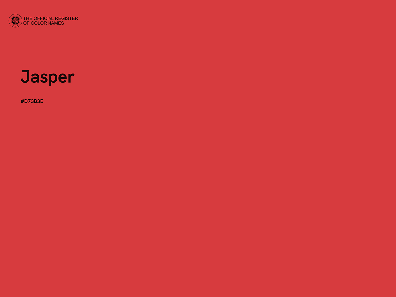 #D73B3E - Jasper color image