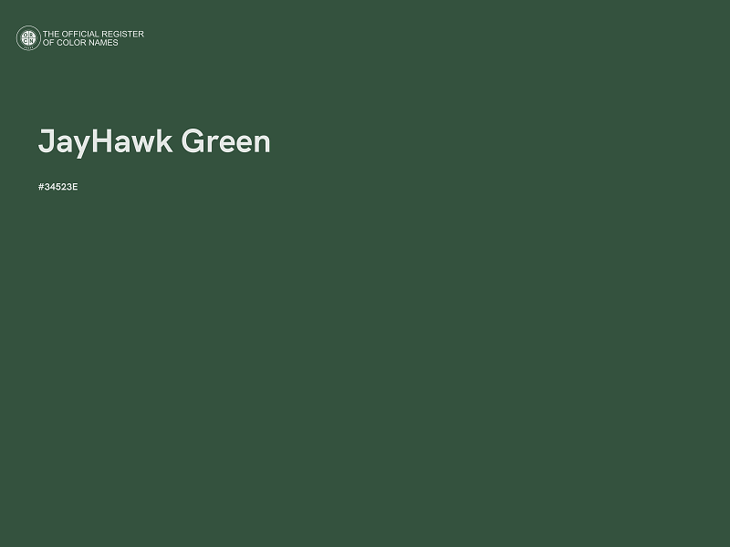 #34523E - JayHawk Green color image