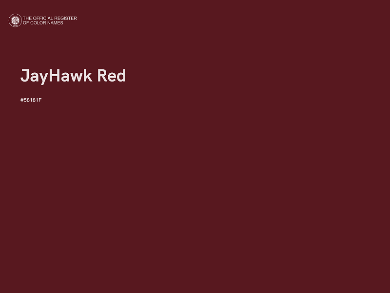 #58181F - JayHawk Red color image