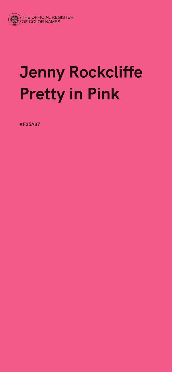 #F25A87 - Jenny Rockcliffe Pretty in Pink color image