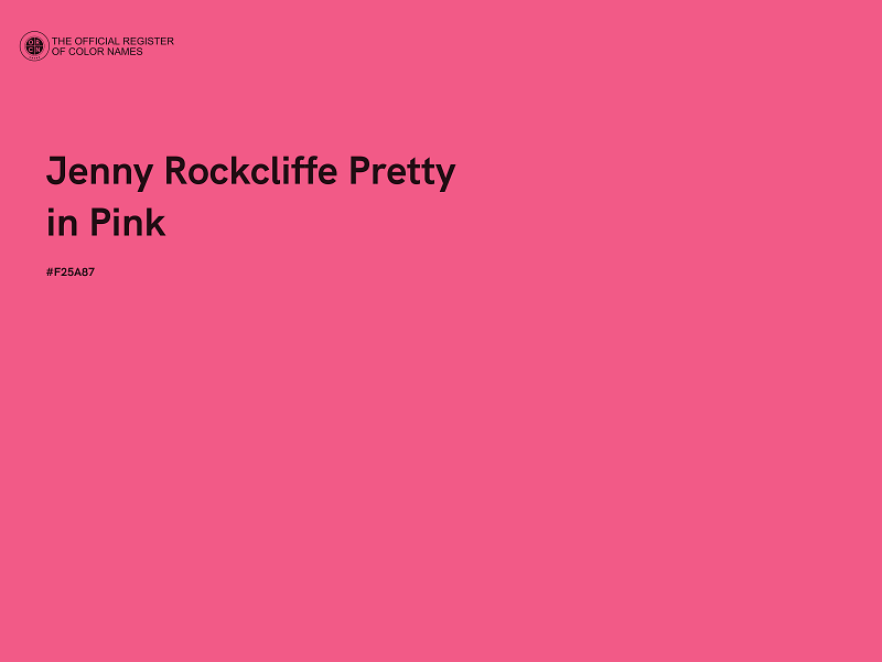 #F25A87 - Jenny Rockcliffe Pretty in Pink color image