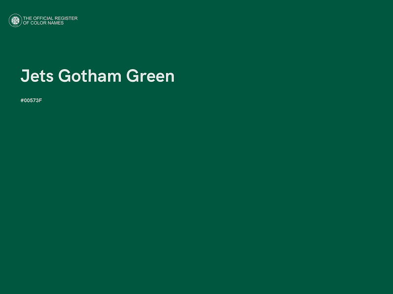 #00573F - Jets Gotham Green color image