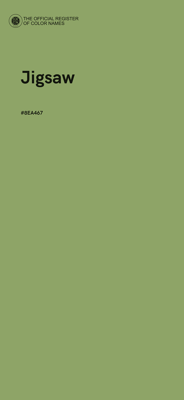 #8EA467 - Jigsaw color image