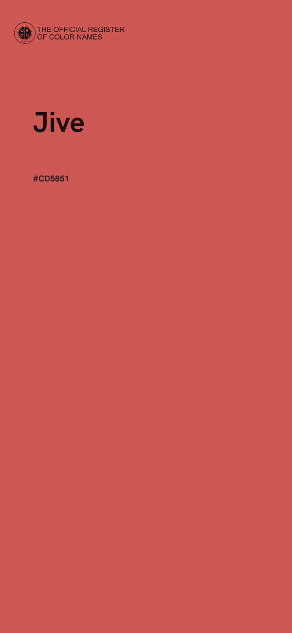 #CD5851 - Jive color image