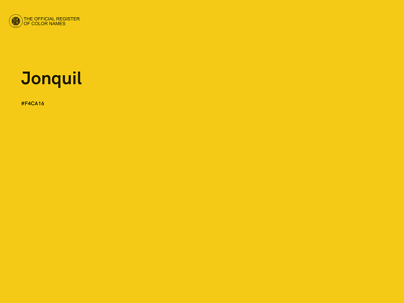 #F4CA16 - Jonquil color image