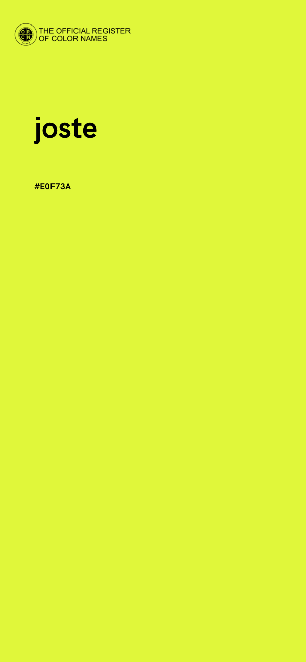 #E0F73A - joste color image