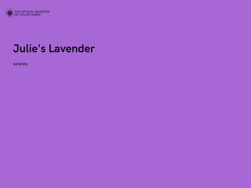 #A767D5 - Julie's Lavender color image