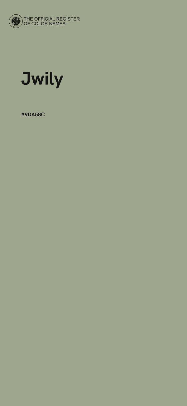 #9DA58C - Jwily color image