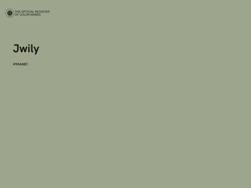 #9DA58C - Jwily color image