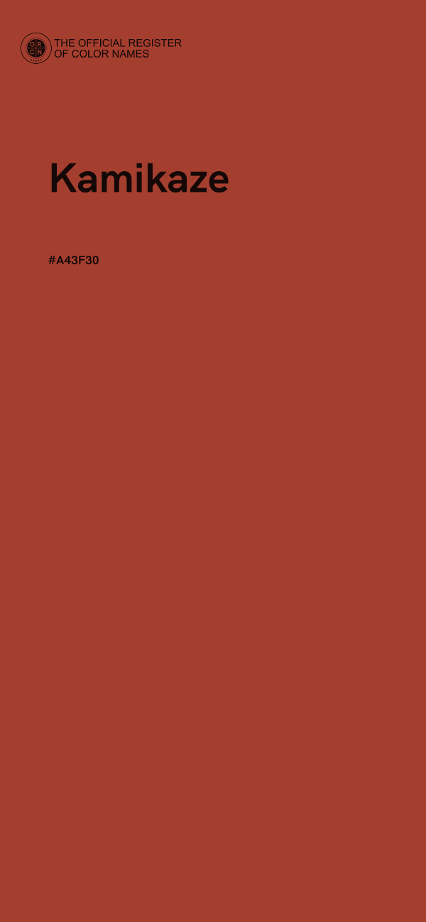 #A43F30 - Kamikaze color image