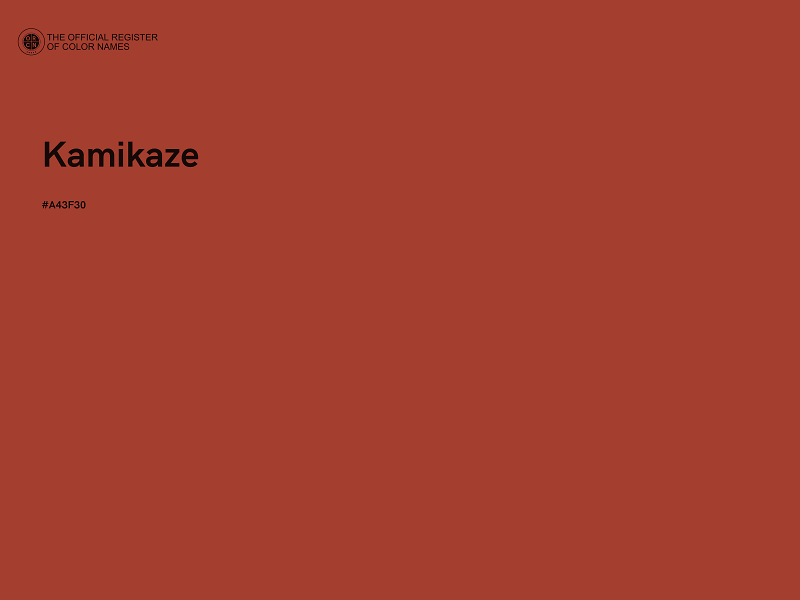 #A43F30 - Kamikaze color image