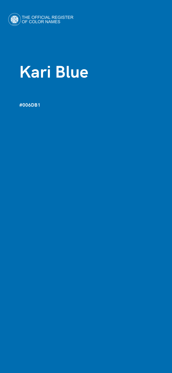 #006DB1 - Kari Blue color image