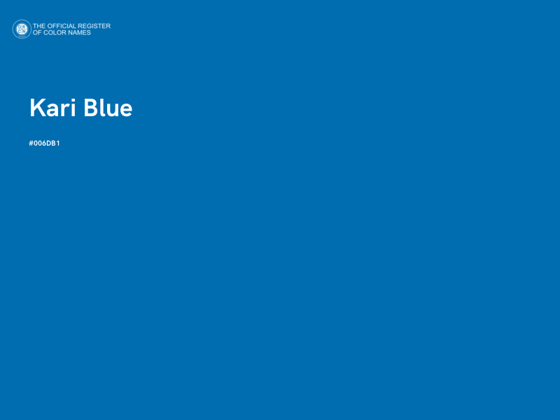 #006DB1 - Kari Blue color image