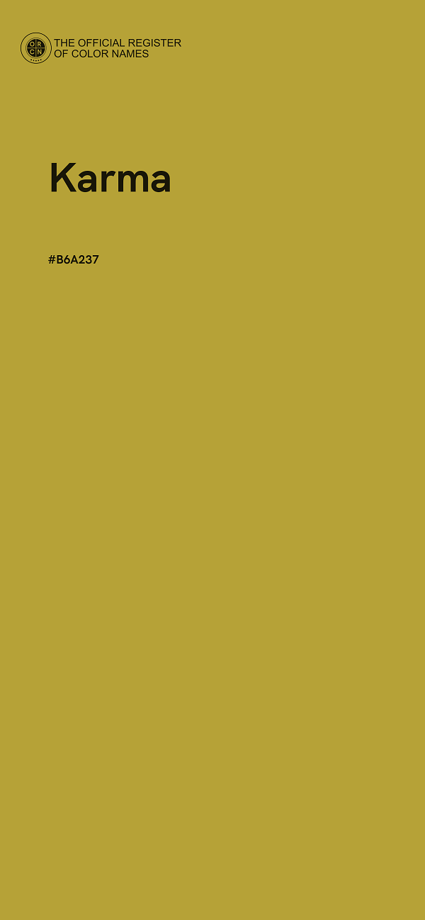 #B6A237 - Karma color image