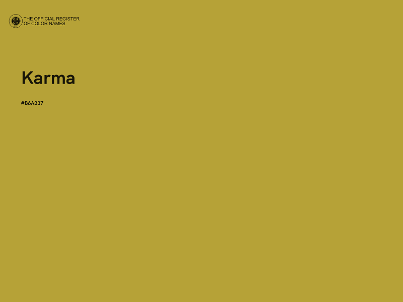 #B6A237 - Karma color image