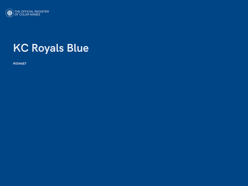 #004687 - KC Royals Blue color image