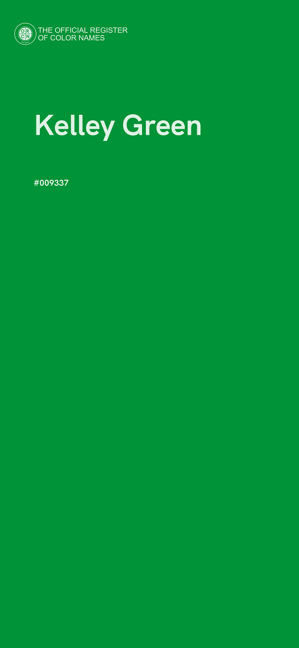 #009337 - Kelley Green color image