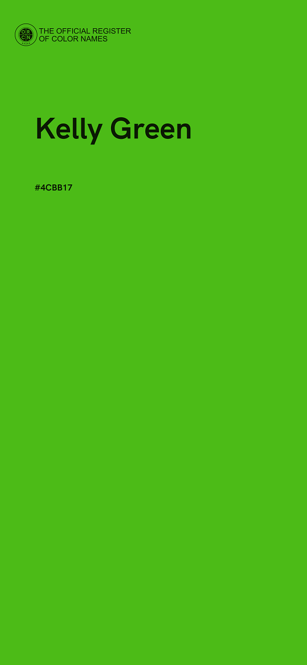 #4CBB17 - Kelly Green color image