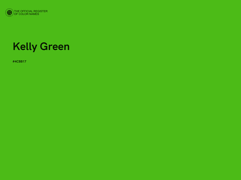 #4CBB17 - Kelly Green color image