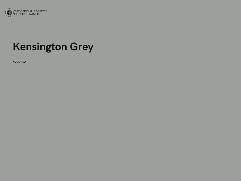 #9D9F9A - Kensington Grey color image