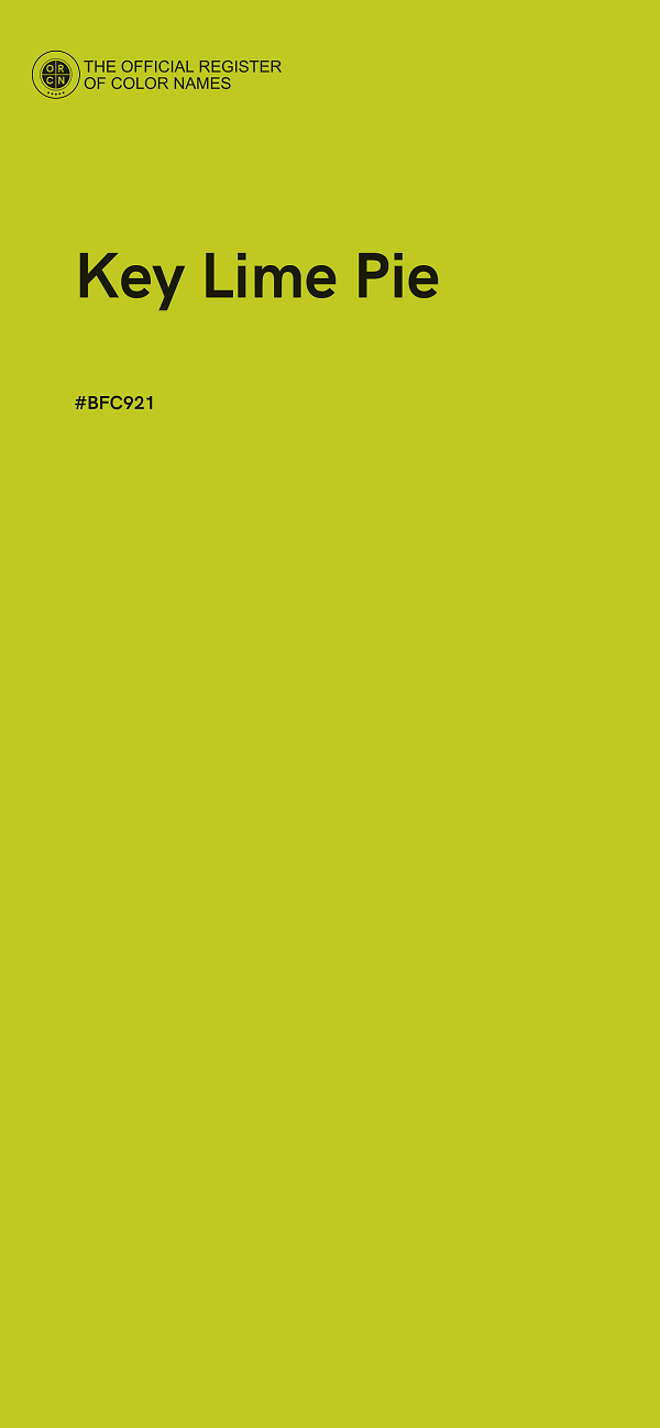#BFC921 - Key Lime Pie color image