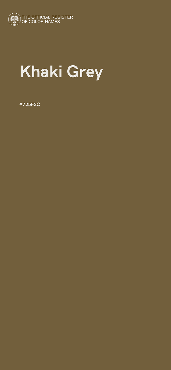#725F3C - Khaki Grey color image