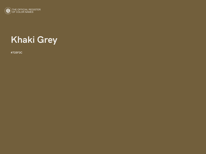 #725F3C - Khaki Grey color image
