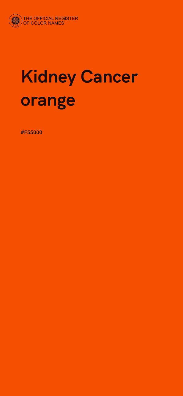 #F55000 - Kidney Cancer orange color image