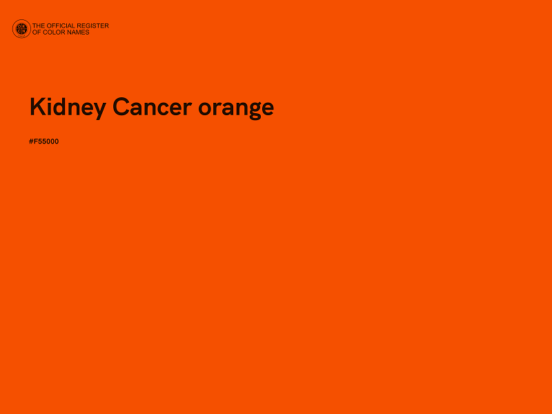 #F55000 - Kidney Cancer orange color image
