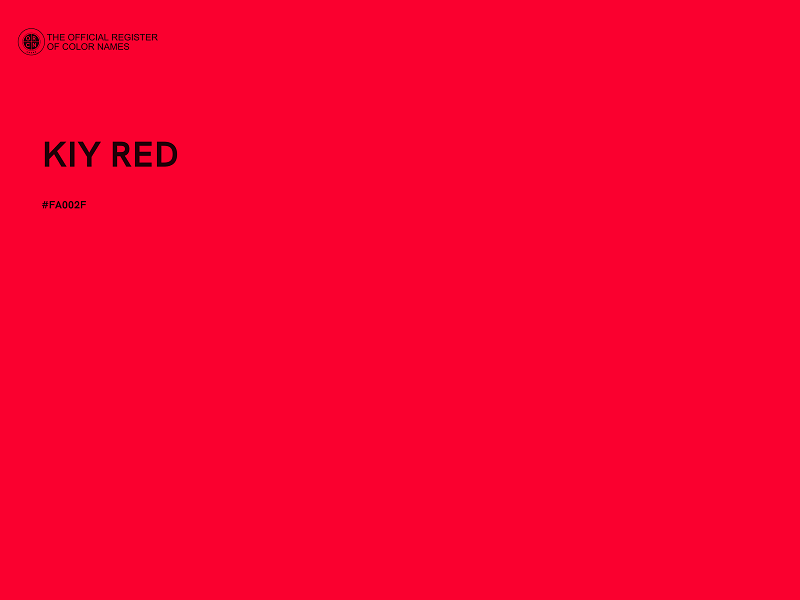 #FA002F - KIY RED color image