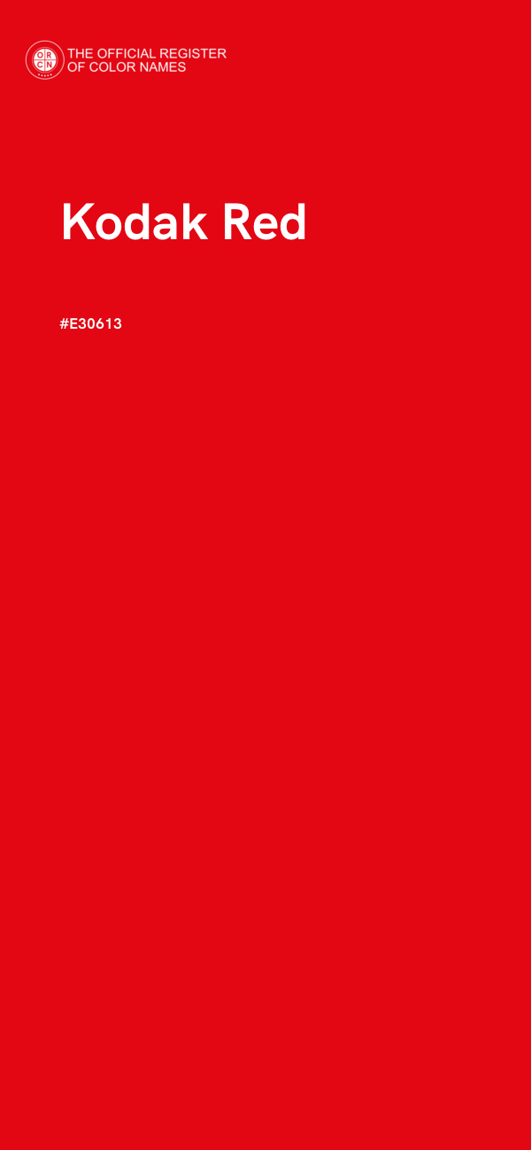 #E30613 - Kodak Red color image
