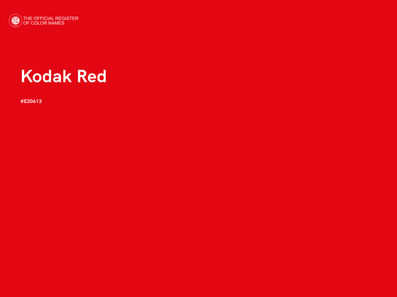 #E30613 - Kodak Red color image
