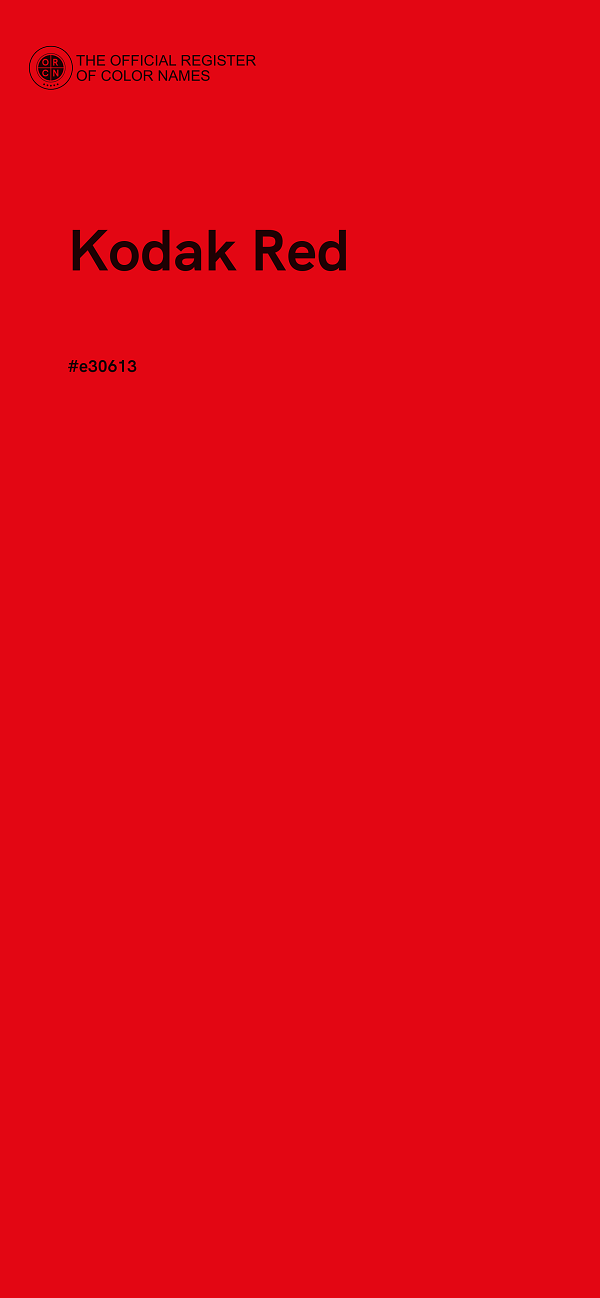 #E30613 - Kodak Red color image