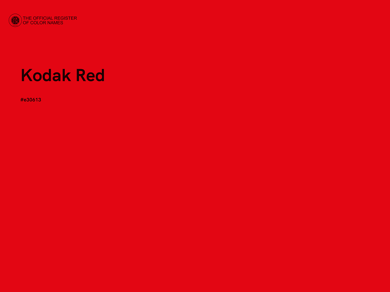 #E30613 - Kodak Red color image