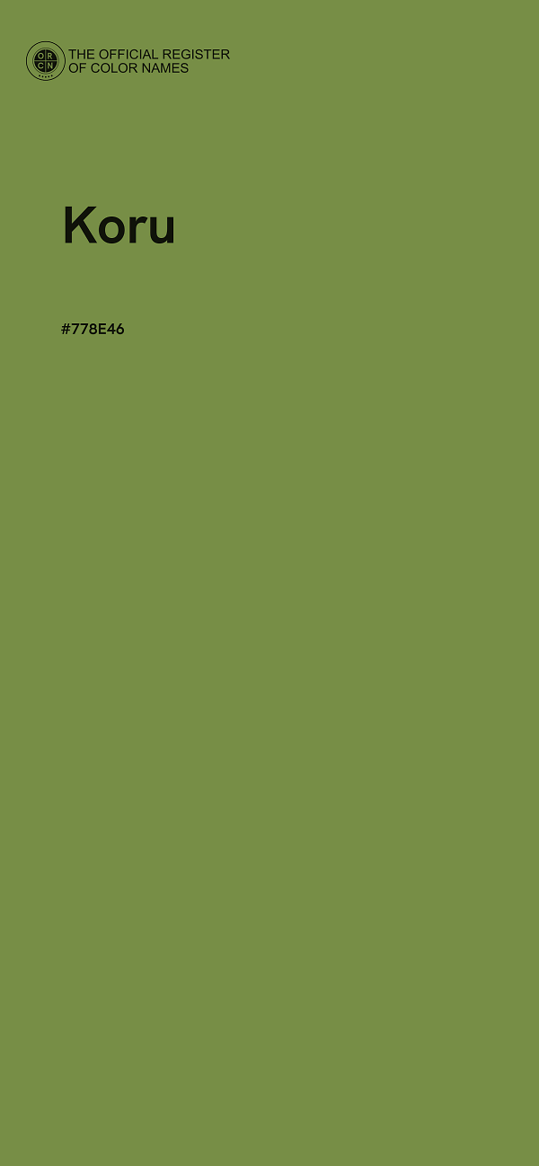 #778E46 - Koru color image