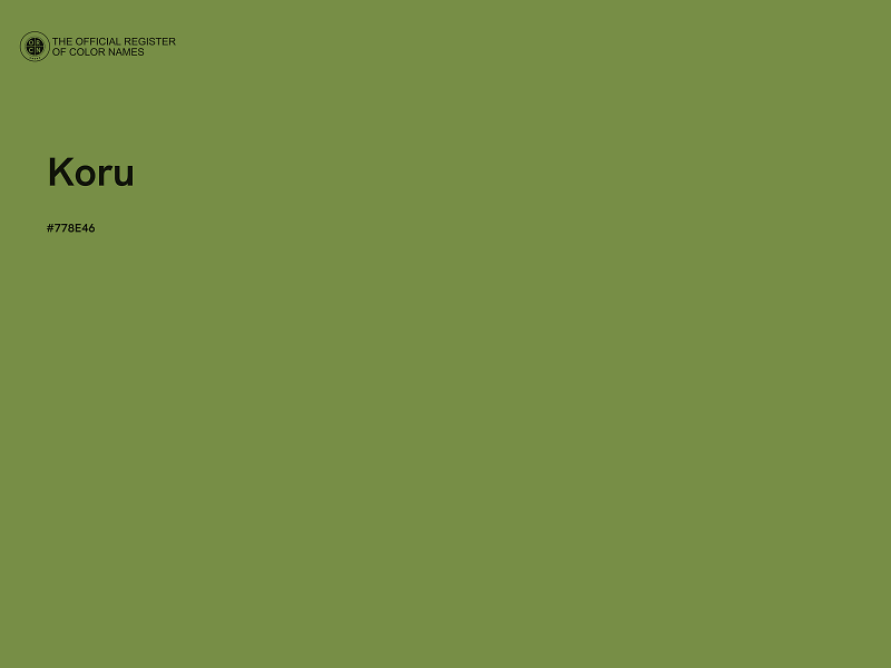 #778E46 - Koru color image