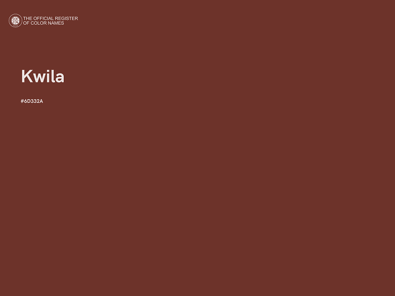#6D332A - Kwila color image