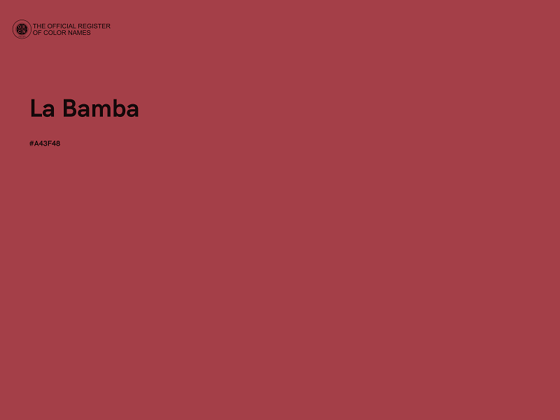 #A43F48 - La Bamba color image