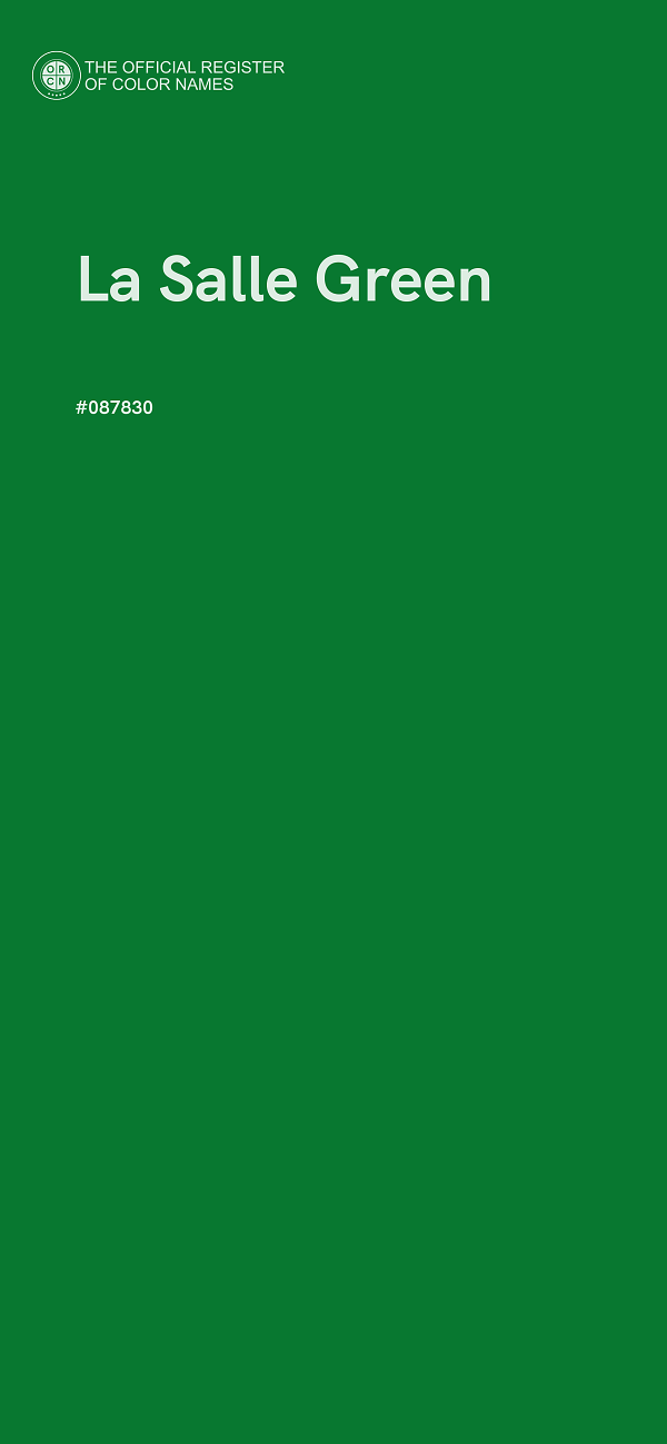 #087830 - La Salle Green color image