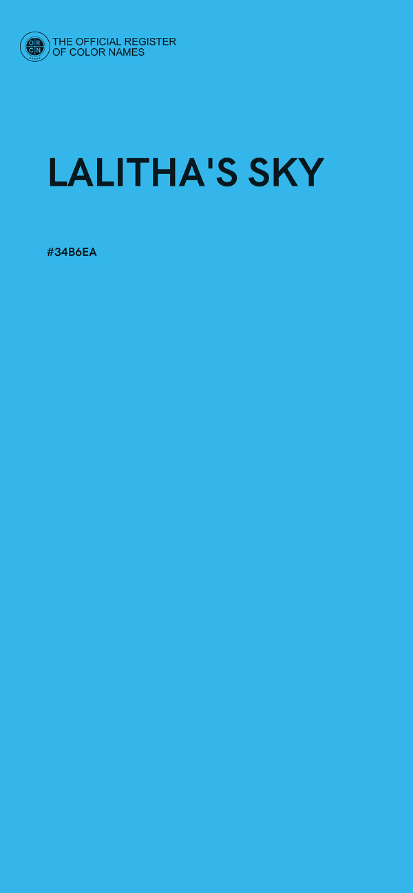 #34B6EA - LALITHA'S SKY color image