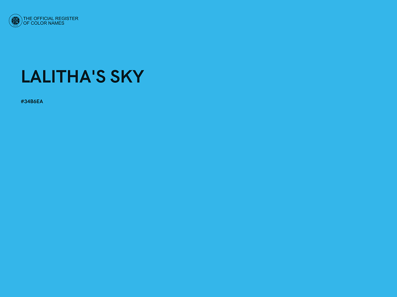 #34B6EA - LALITHA'S SKY color image