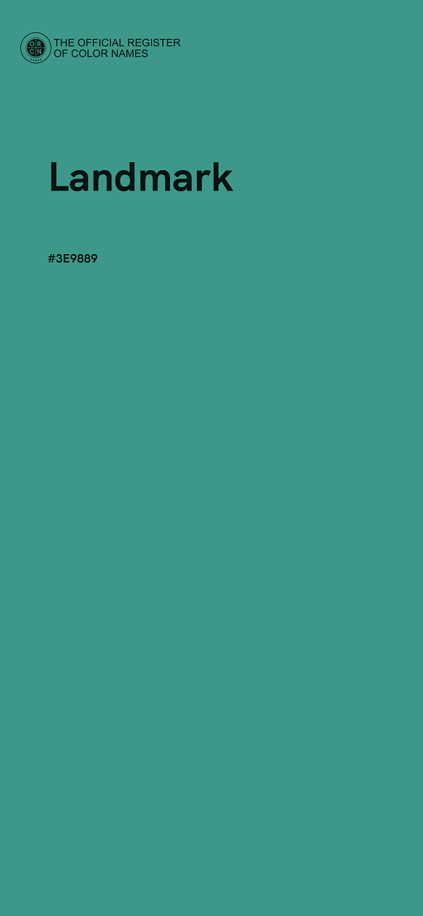 #3E9889 - Landmark color image