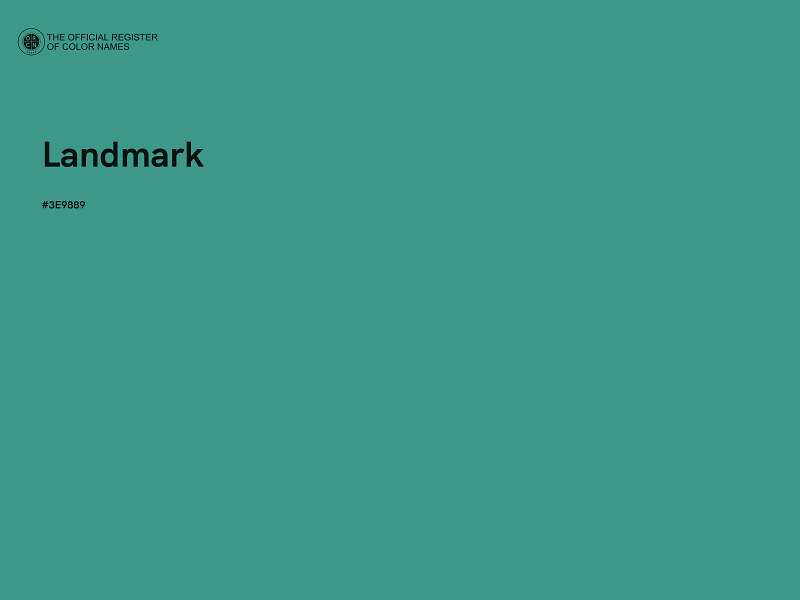 #3E9889 - Landmark color image