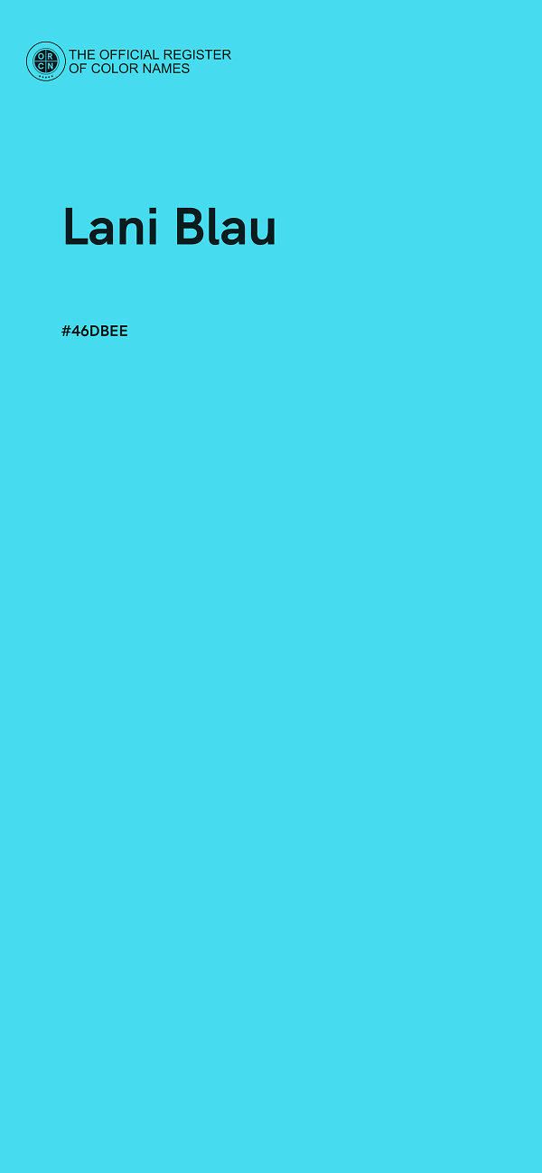 #46DBEE - Lani Blau color image