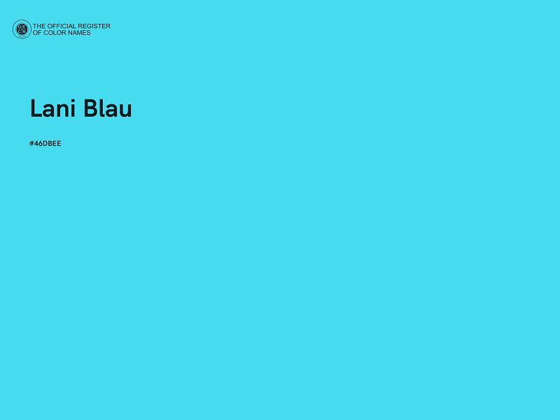 #46DBEE - Lani Blau color image