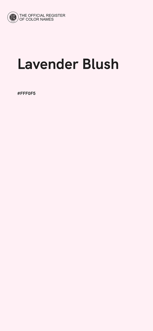 #FFF0F5 - Lavender Blush color image