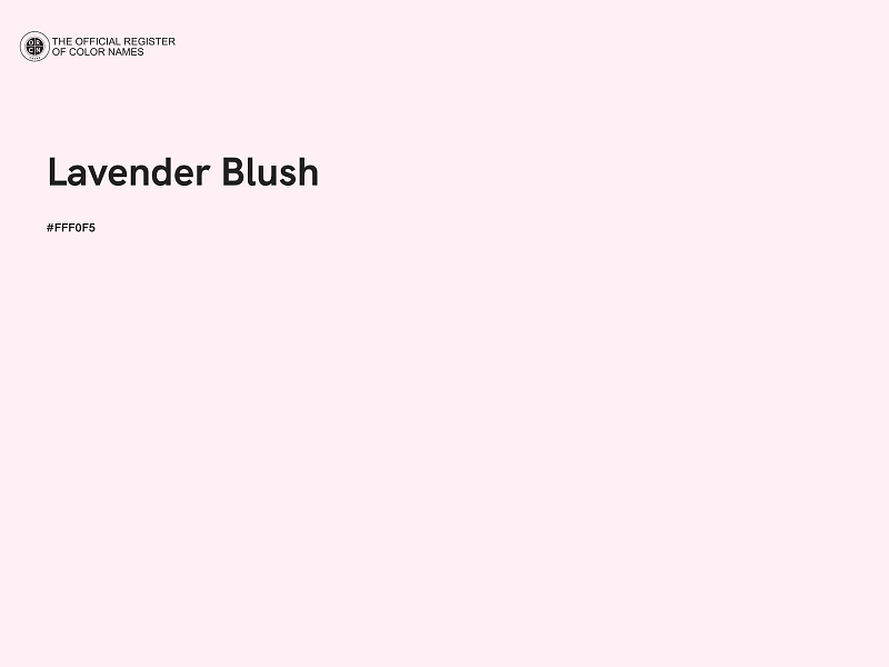 #FFF0F5 - Lavender Blush color image