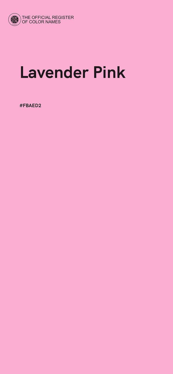 #FBAED2 - Lavender Pink color image