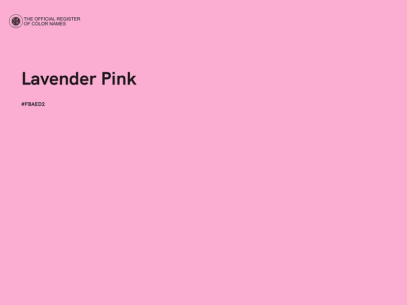 #FBAED2 - Lavender Pink color image
