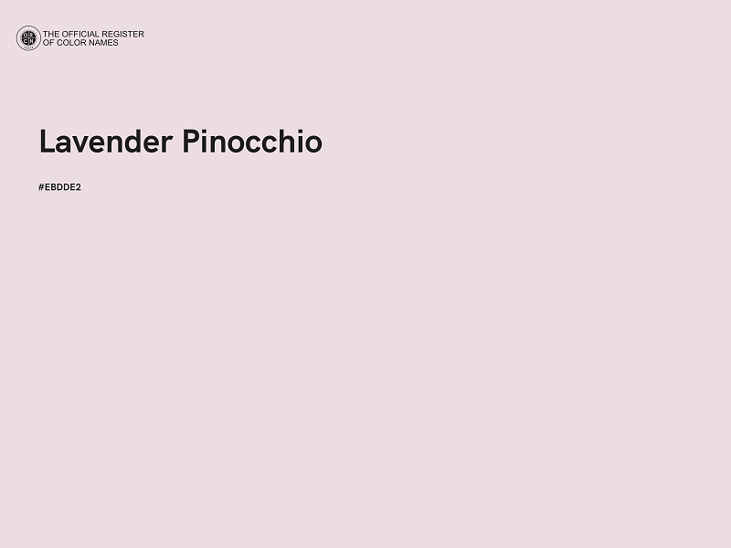 #EBDDE2 - Lavender Pinocchio color image